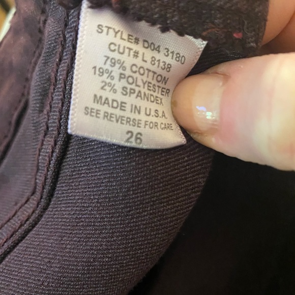 Carmar Maroon High Waisted Skinny Jeans Size 26 - Picture 4 of 5